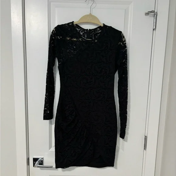 parker black lace dress Short Sleeve Parker Concert Dress